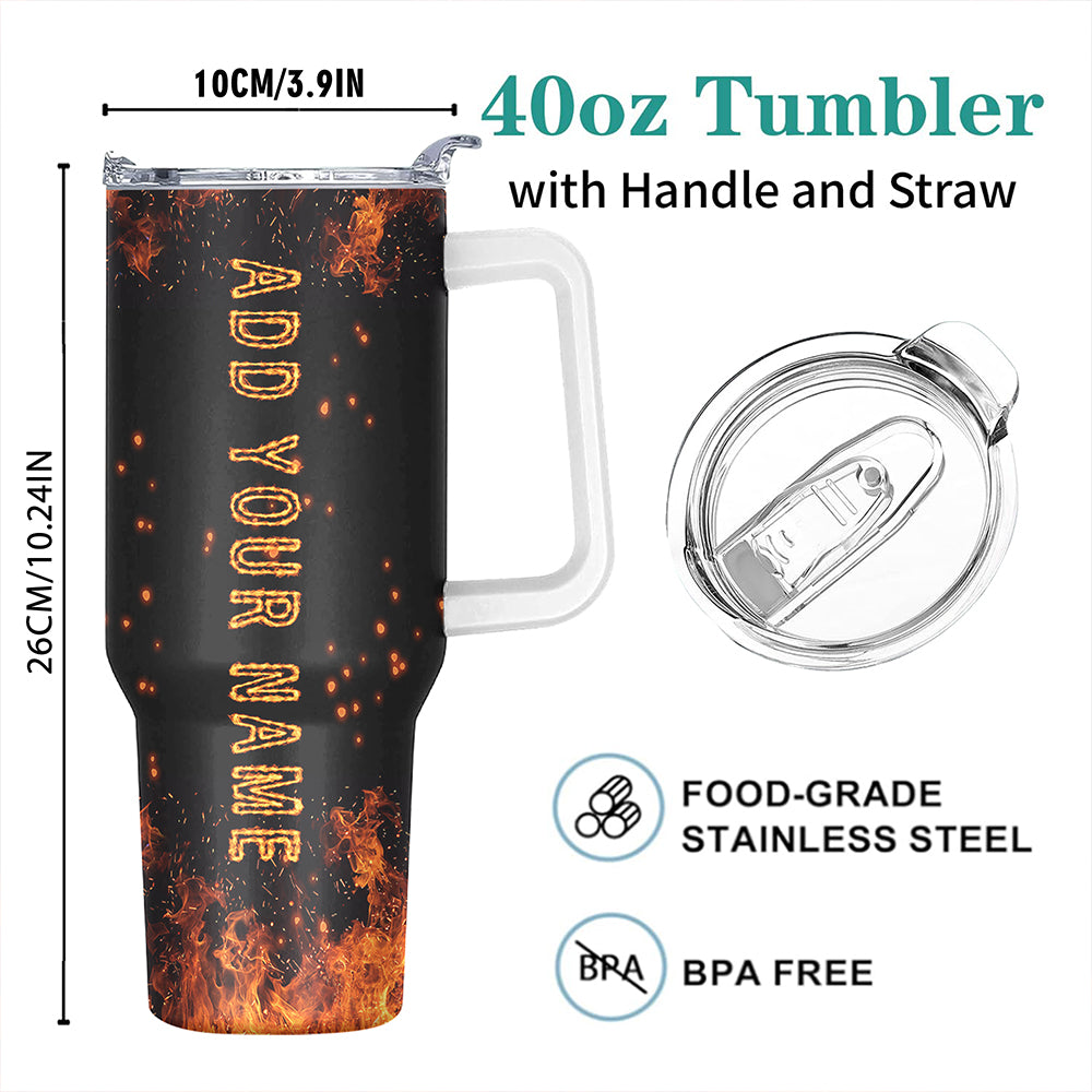 1PC, PCnted thermos cup, 40OZ round cup with lid, food-grade 304 stainless steel, double-layer vacuum thermos cup, without bisphenol A, suitable for any occasion: birthday, holiday or special occasion of family, friends or colleagues.