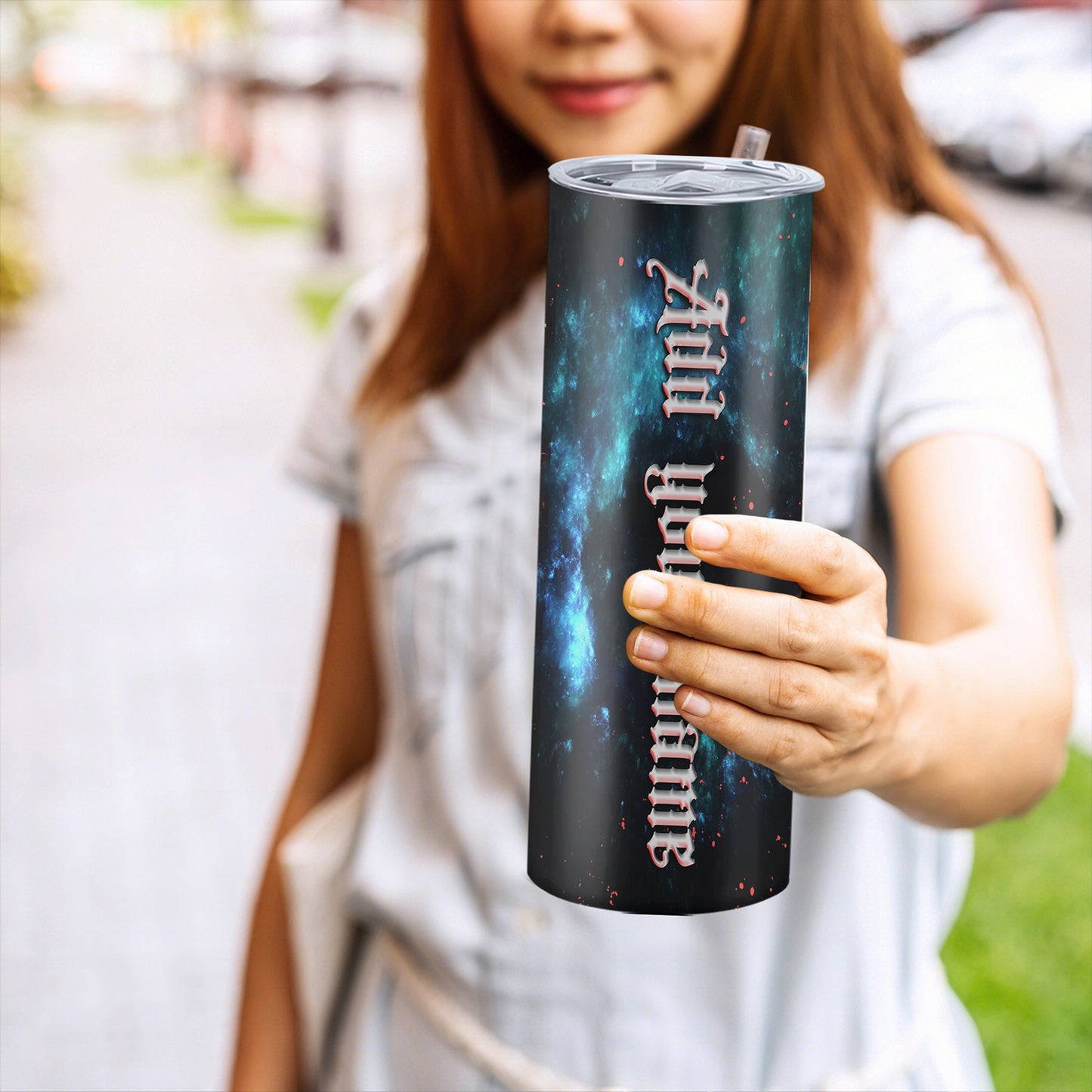 1PC, PCnted thermos cup, 20OZound cup with lid, food-grade 304 stainless steel, double-layer vacuum thermos cup, without bisphenol A, suitable for any occasion: birthday, holiday or special occasion of family, friends or colleagues.